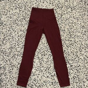 lululemon High-Waist Burgundy Leggings